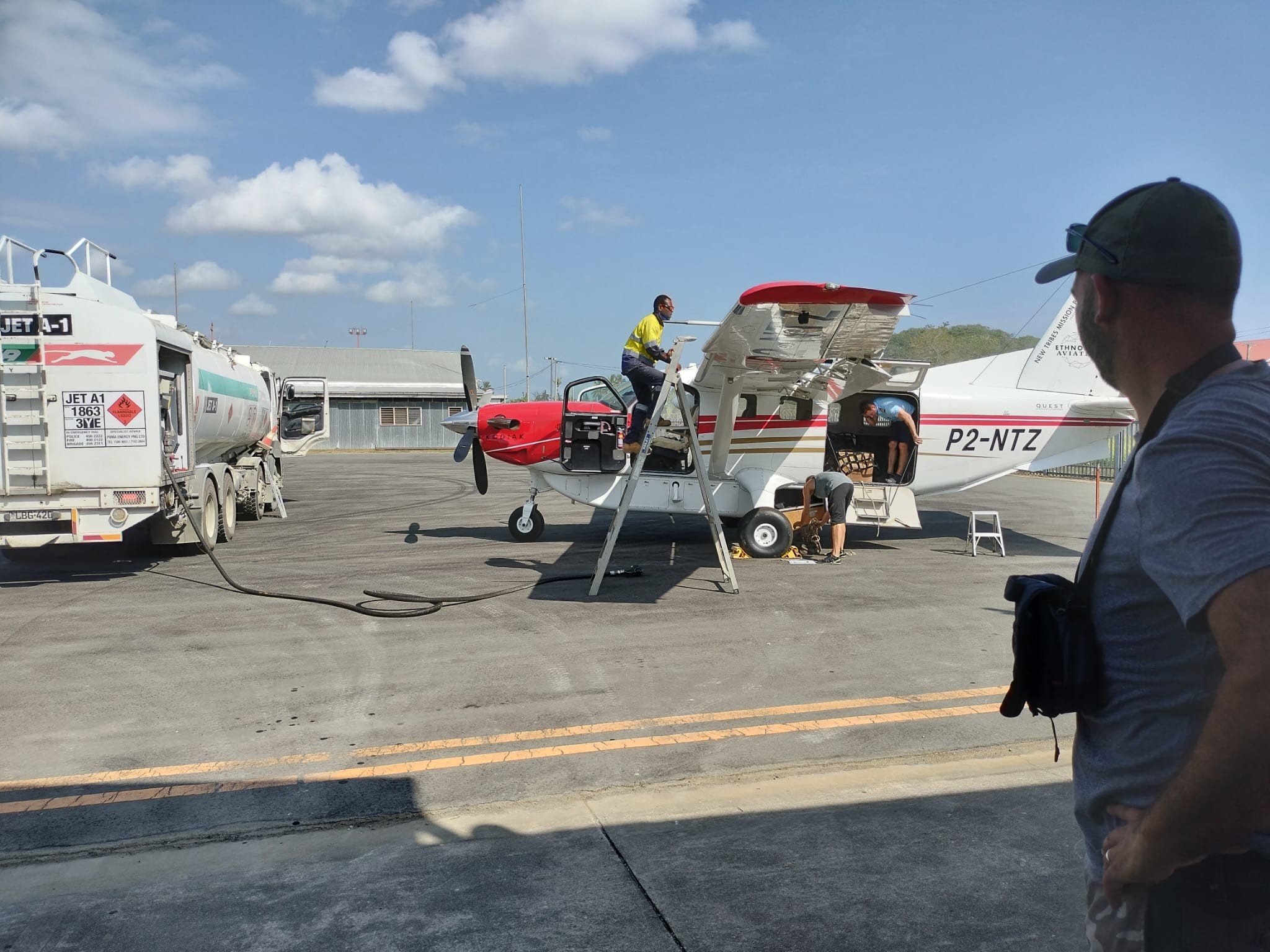 Kodiak being fueled